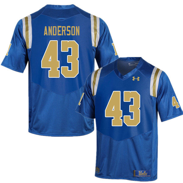 Men #43 Je'Vari Anderson UCLA Bruins College Football Jerseys Sale-Blue